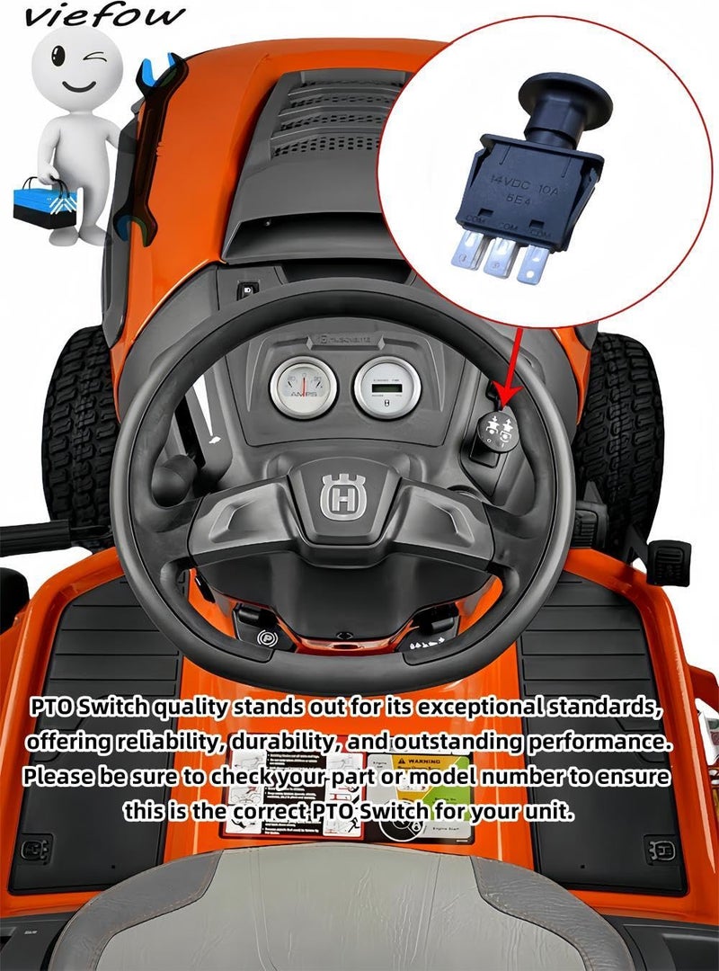 Viefow Upgrade PTO Clutch Engage Switch 056-8058-00 10 AMP Replace Bad Boy Mowers/Dixie Chopper/Jacobsen Bobcat/Rotary/MTD/Delta,AOS Extreme Series BadBoy Blade Engage Clutch 070-1000-00,4174684 - Image 4